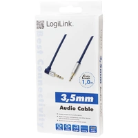 LogiLink CA11100 Klinke Audio Anschlusskabel 1.00m Dunkel-Blau (matt) 90° nach oben gewinkelt LogiLink CA11100 Klinke Audio Anschlusskabel 1.00m Dunkel-Blau (matt) 90° nach oben gewinkelt