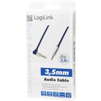 LogiLink CA11300 Klinke Audio Anschlusskabel 3.00m Dunkel-Blau (matt) 90° nach oben gewinkelt LogiLink CA11300 Klinke Audio Anschlusskabel 3.00m Dunkel-Blau (matt) 90° nach oben gewinkelt