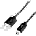 LogiLink USB-Kabel USB 2.0 USB-A Stecker, USB-Micro-B Stecker 1.00m Schwarz