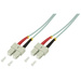 LogiLink FP3SC01 Glasfaser LWL Anschlusskabel [1x SC-Stecker - 1x SC-Stecker] 50/125 µ Multimode OM3 1.00m