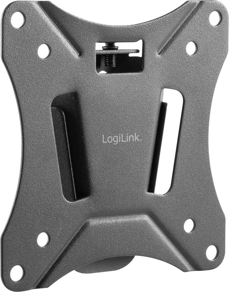 'LogiLink' Monitorhalterung aus Metall, mit VESA-Befestigungslöchern, geeignet für Fernseher und Monitore zur Wandmontage.