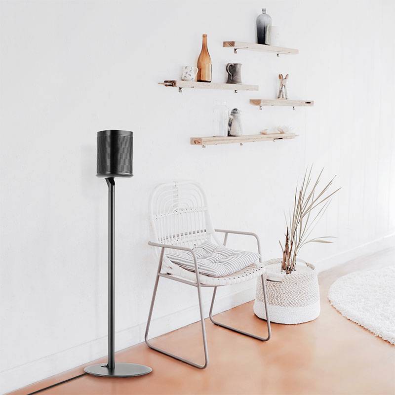 LogiLink BP0083 Lautsprecher-Ständer Bodenständer, Drehbar Schwarz 1St.