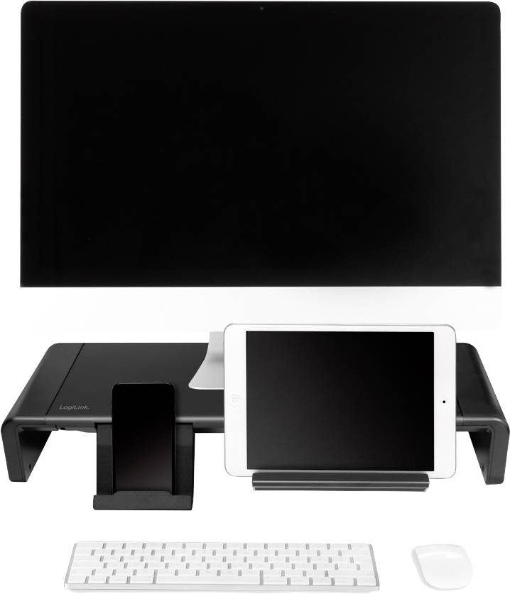 LogiLink BP0140 Monitor-Erhöhung Höhen-Bereich: 8cm (max) Schwarz
