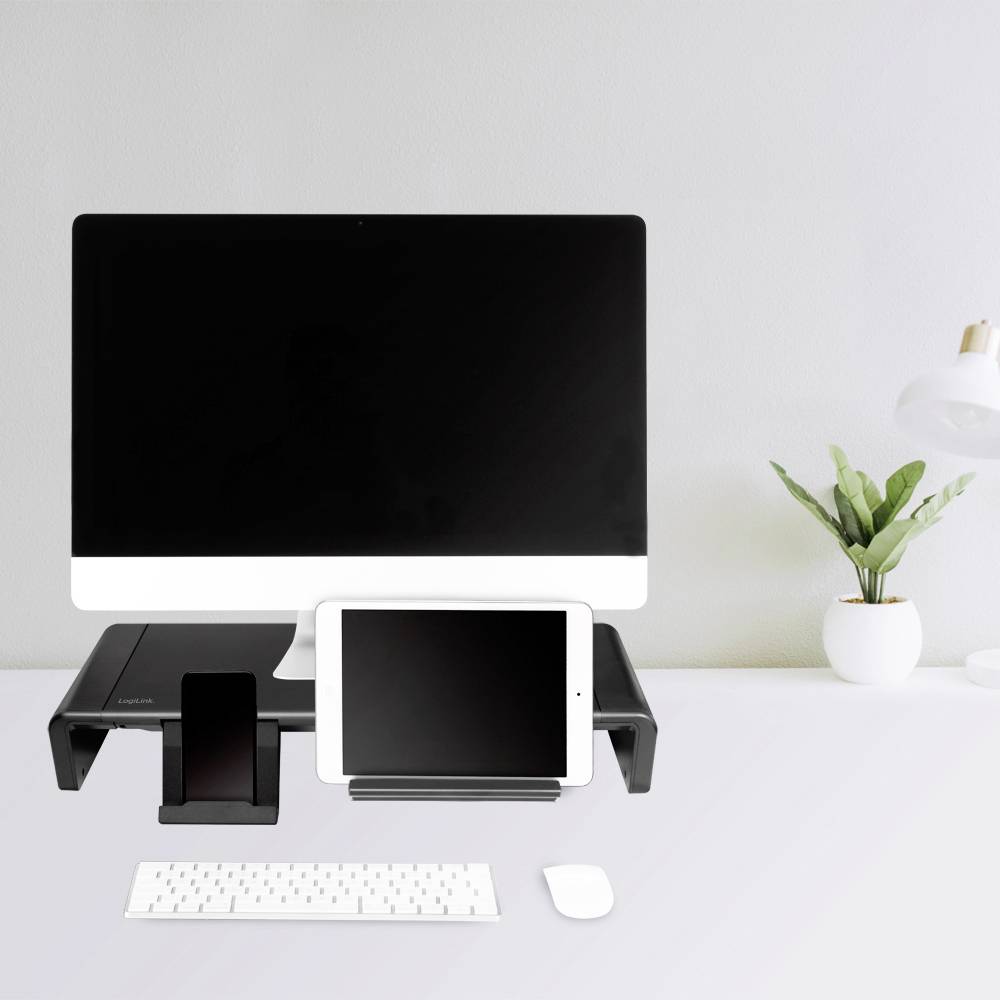 LogiLink BP0140 Monitor-Erhöhung Höhen-Bereich: 8cm (max) Schwarz