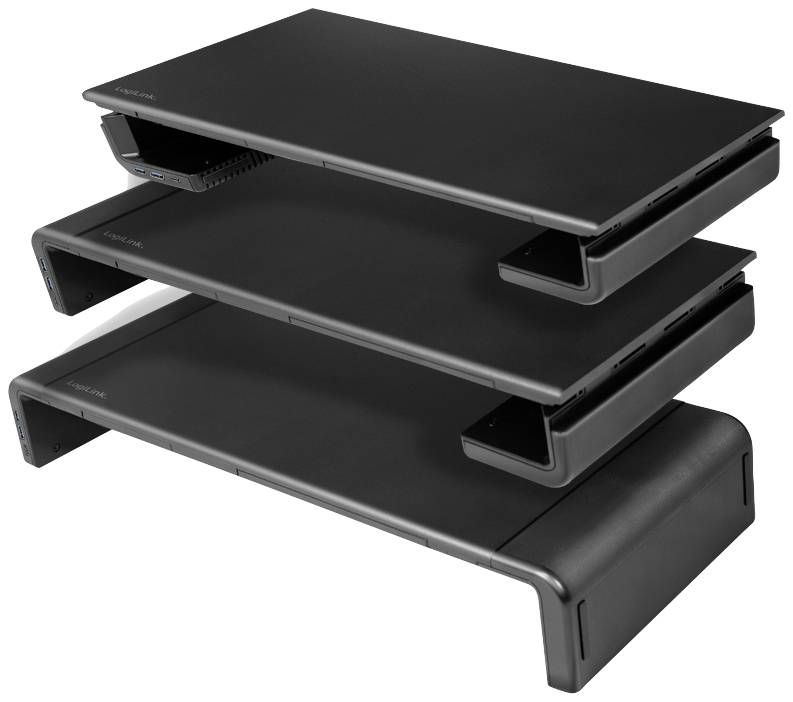 LogiLink BP0141 Monitor-Erhöhung Höhen-Bereich: 8cm (max) Schwarz