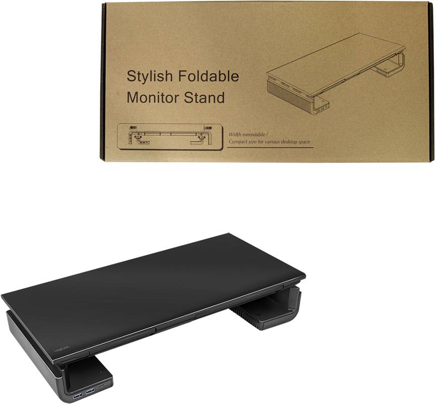 LogiLink BP0141 Monitor-Erhöhung Höhen-Bereich: 8cm (max) Schwarz