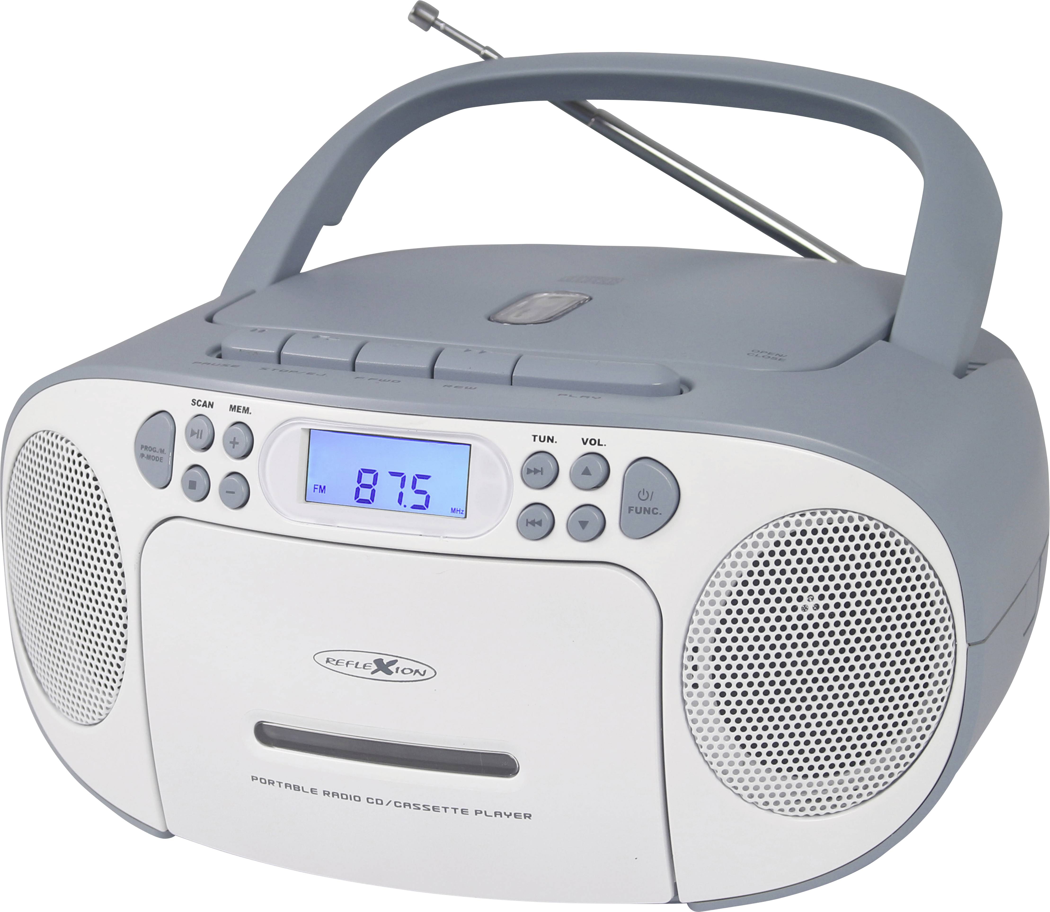 Reflexion RCR2260BL CD-Radio UKW AUX, CD, Kassette Blau-Weiß