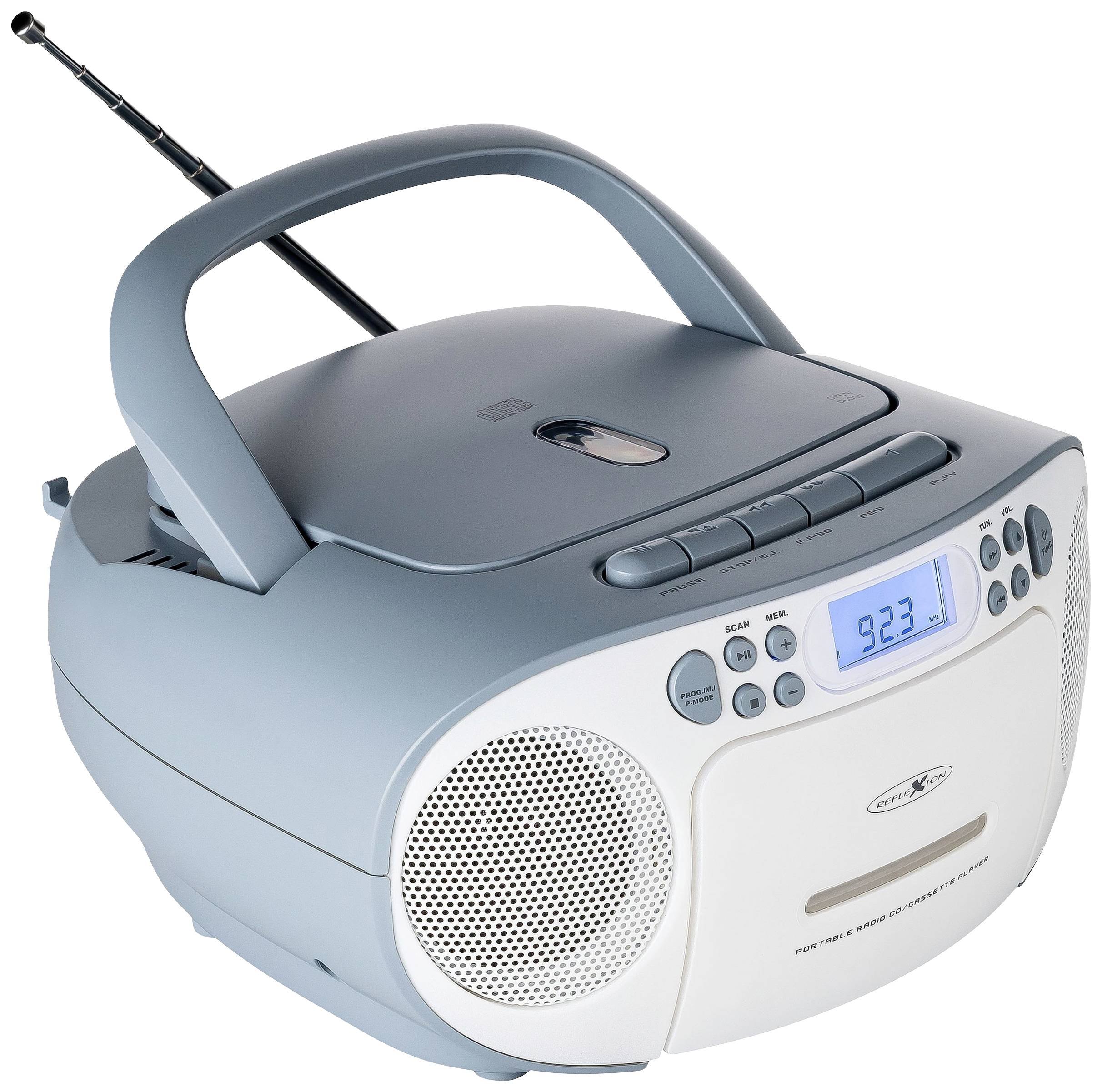 Reflexion RCR2260BL CD-Radio UKW AUX, CD, Kassette Blau-Weiß