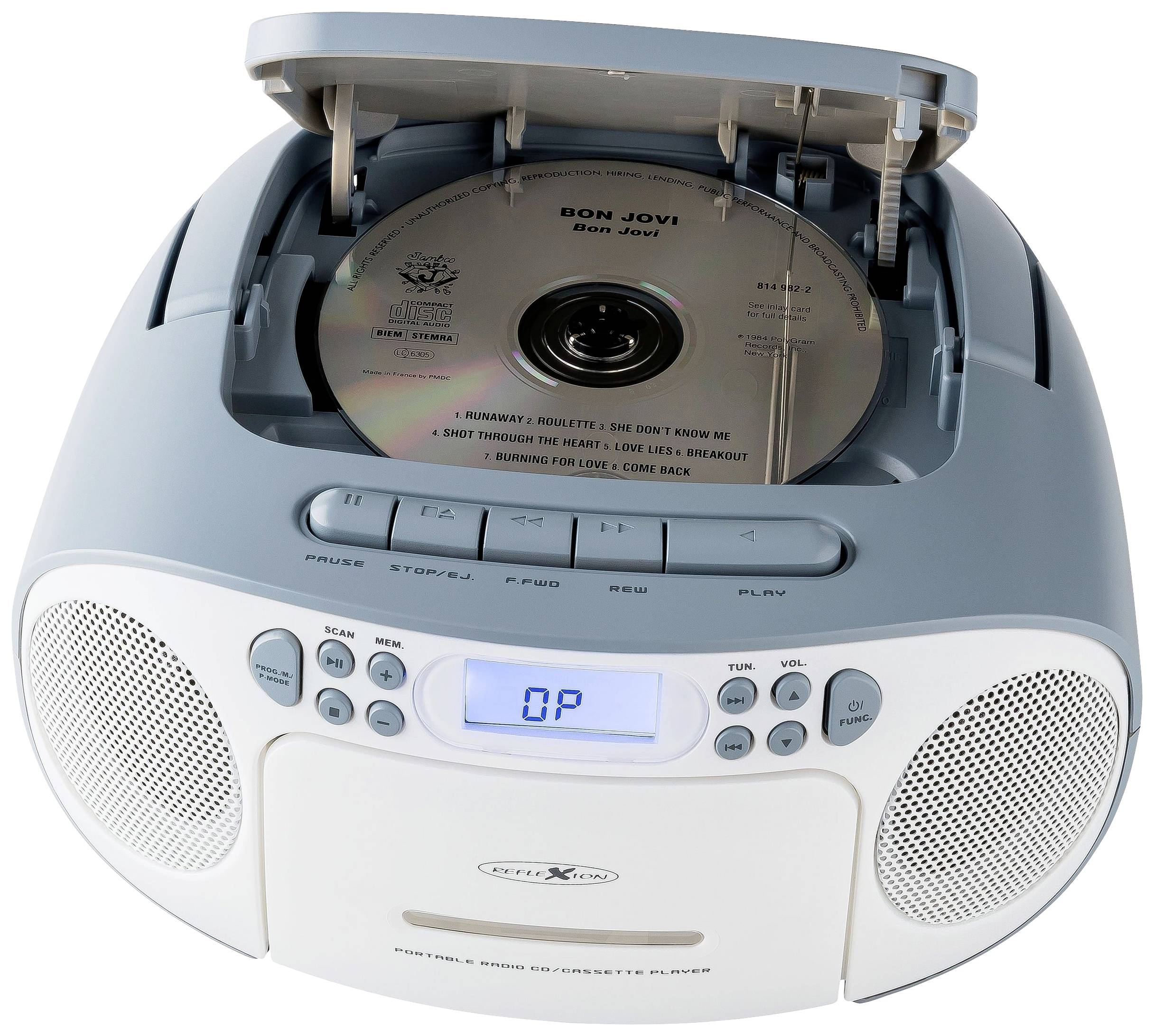 Reflexion RCR2260BL CD-Radio UKW AUX, CD, Kassette Blau-Weiß