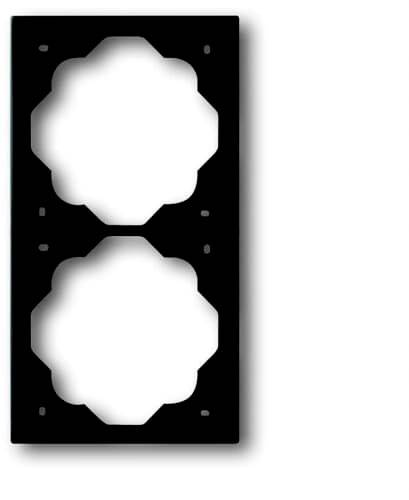 Busch-Jaeger 2fach Rahmen Rahmen Impuls Schwarz, Tiefschwarz (RAL 9005) 2CKA001754A4425 1 St.