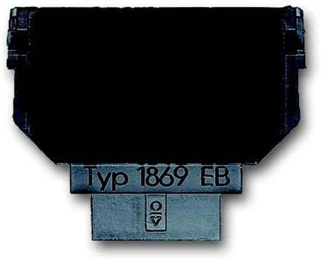 Ein schwarzer Kunststoffadapter mit der Aufschrift 'Typ 1869 EB'.