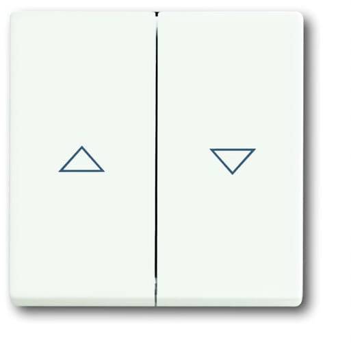 Zwei Kippschalter für Auf- (links) und Abwärtsbewegung (rechts), jeweils mit einem Pfeilsymbol.