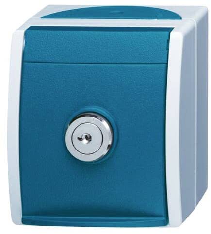 ABB 2CKA002083A0823 Schutzkontakt-Steckdose IP44 Blau-Grün, Lichtgrau (RAL 7035)