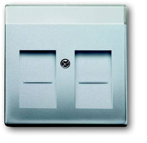 Busch-Jaeger Abdeckung Modular-Jack-Einsatz Weißaluminium (RAL 9006), Aluminium 2CKA001710A3676 1St.