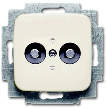 Busch-Jaeger 2fach Abdeckung Perlweiß, Creme-Weiß 2CKA002495A0026 1St.