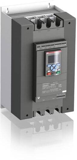 Schwarzer Frequenzumrichter mit Display und Bedienelementen, montiert in einem Metallgehäuse.