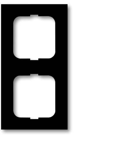 Busch-Jaeger 2fach Rahmen Rahmen Future Linear Tiefschwarz (RAL 9005), Schwarz 2CKA001754A4420 1 St.