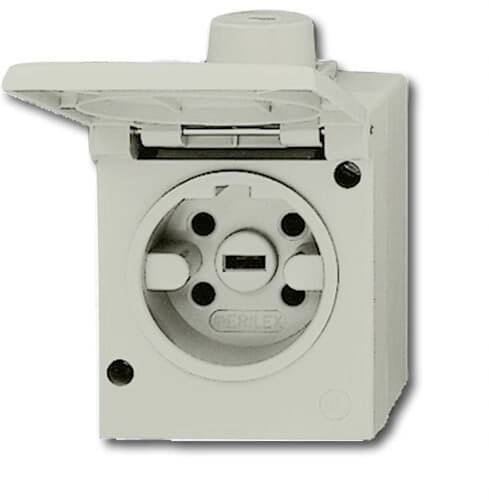 ABB 2CKA002581A0098 Schutzkontakt-Steckdose IP20 Grau, Lichtgrau (RAL 7035)