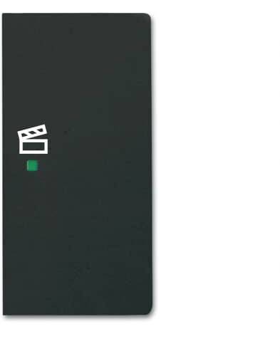 Busch-Jaeger 2fach Abdeckung Symbolwippe "Szene" free@home Tiefschwarz (RAL 9005), Schwarz 2CKA006220A0510 1St.