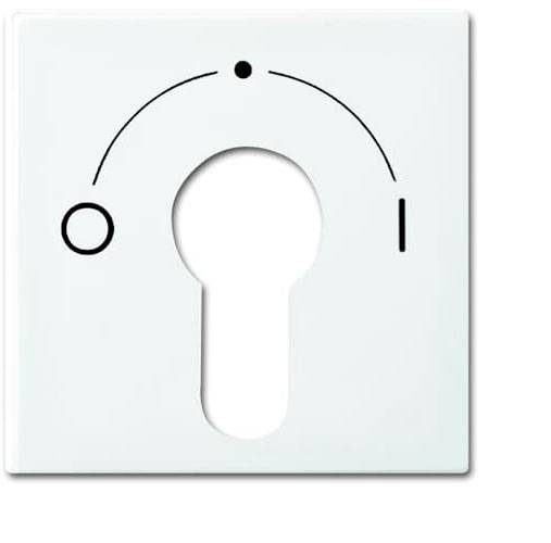 Busch-Jaeger Abdeckung Schlüsselschalter, Schlüsseltaster Busch-balance SI Weiß, Reinweiß (RAL 9010) 2CKA001710A4070 1St.