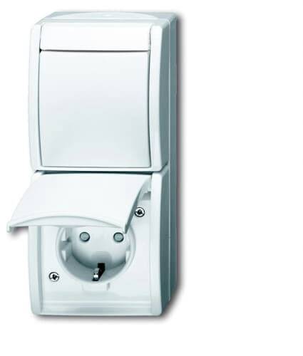 Busch-Jaeger Einsatz Schutzkontakt-Steckdose Reinweiß (RAL 9010), Weiß 2CKA001684A0331 1 St.