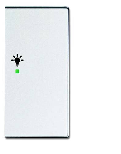 Busch-Jaeger 2fach Abdeckung Symbolwippe "Licht" free@home Aluminium, Weißaluminium (RAL 9006) 2CKA006220A0063 1St.