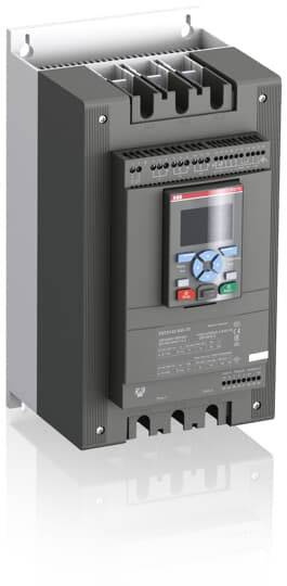 Ein schwarzer Frequenzumrichter mit Bedienfeld und Steuertasten; verwendet zur Regelung von Elektromotoren in industriellen Anwendungen.