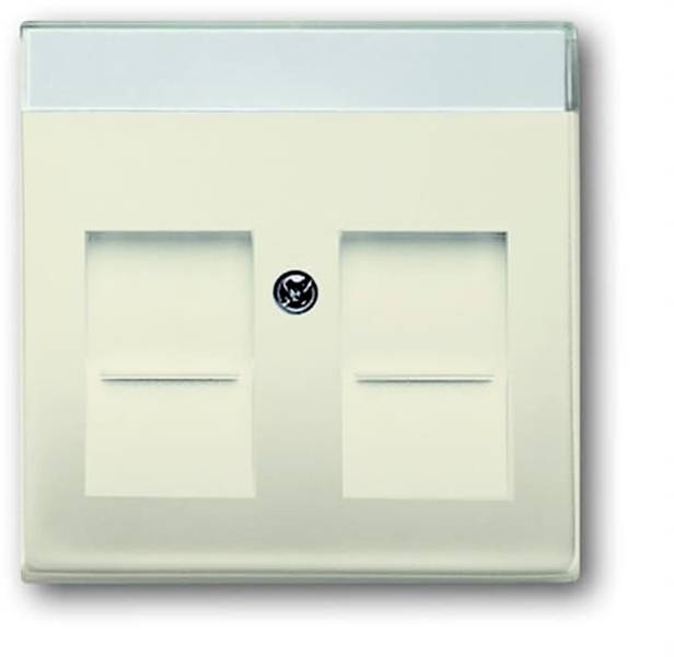 Zweifacher Lichtschalter mit einem mittigen Symbol für Kindersicherung auf einer weißen Abdeckung.