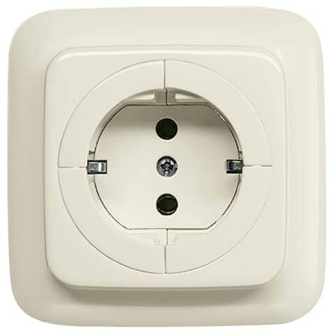 Busch-Jaeger Einsatz Schutzkontakt-Steckdose Perlweiß, Creme-Weiß 2CKA002011A3397 1St.