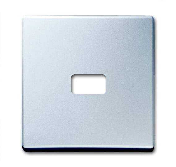 Busch-Jaeger Abdeckung Ausschalter, Wechselschalter, Kreuzschalter, Taster Allwetter 44 (IP44) Aluminium, Weißaluminium