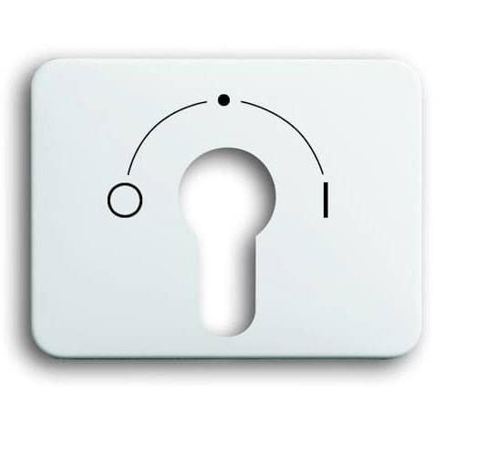 Busch-Jaeger Abdeckung Schlüsselschalter, Schlüsseltaster Alpha Nea, Alpha exclusiv Verkehrsweiß, Weiß 2CKA001710A1597 1St.