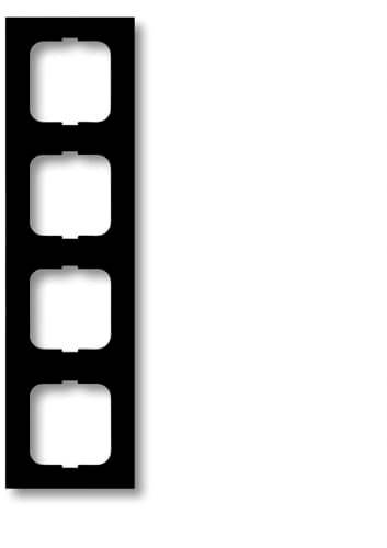 Busch-Jaeger 4fach Rahmen Rahmen Future Linear Tiefschwarz (RAL 9005), Schwarz 2CKA001754A4422 1 St.