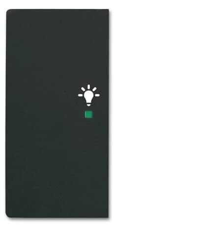 Busch-Jaeger 2fach Abdeckung Symbolwippe  Licht  free@home Schwarz, Tiefschwarz (RAL 9005) 2CKA00622