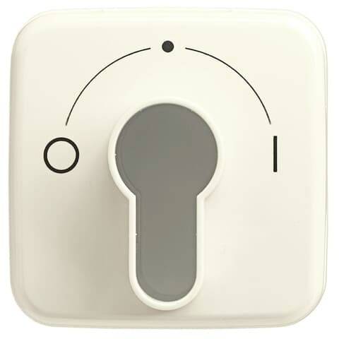 Busch-Jaeger Abdeckung Schlüsselschalter, Schlüsseltaster Duro 2000 SI Perlweiß, Creme-Weiß 2CKA001710A1340 1St.