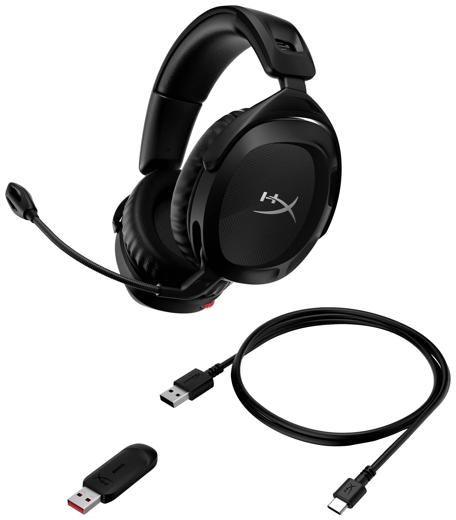 HyperX Cloud Stinger 2 Wireless Over Ear Headset Funk Stereo Schwarz Gaming