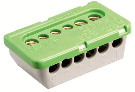 Striebel & John 1SLM004100A3907 Träger Anzahl Reihen 5 Blau 4mm² 63A 400V 1St.