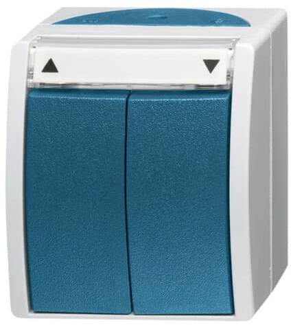Busch-Jaeger 2CKA001442A0469 Feuchtraum-Schalterprogramm Komplett Jalousie-Schalter/-Taster Ocean Aufputz 1St.
