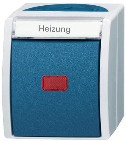 ABB 2CKA001085A1610 Schalter IP44 Lichtgrau (RAL 7035), Blau-Grün