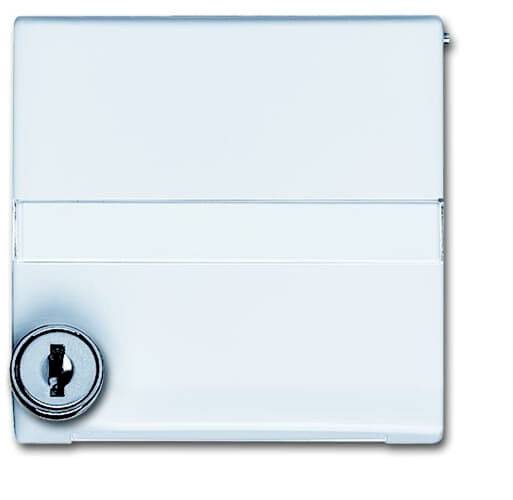 Busch-Jaeger Abdeckung Steckdose mit Klappdeckel, Schutzkontakt-Steckdose abschließbar Allwetter 44 (IP44) Creme-Weiß, Reinweiß (RAL 9010) 2CKA00