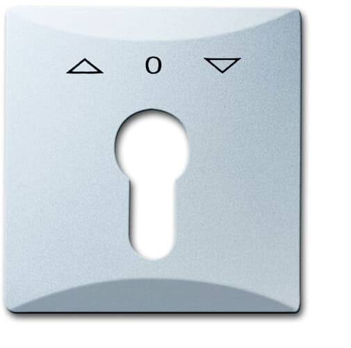 Busch-Jaeger Abdeckung Schlüsselschalter, Schlüsseltaster Allwetter 44 (IP44) Aluminium, Weißaluminium (RAL 9006) 2CKA001710A3804