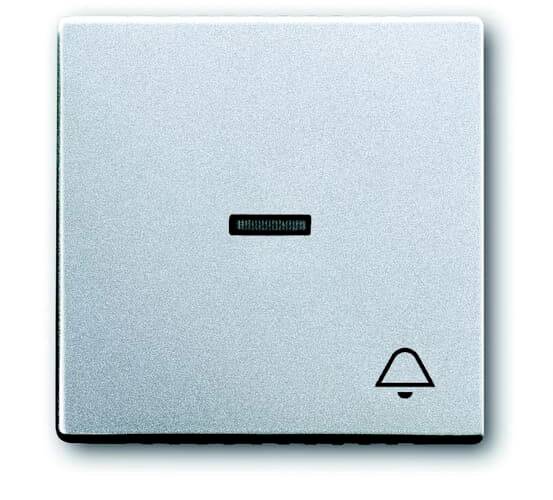 Busch-Jaeger Abdeckung Symbolwippe "Klingel" Future Linear Aluminium, Weißaluminium (RAL 9006) 2CKA001751A2952 1St.