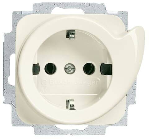 Busch-Jaeger Einsatz Schutzkontakt-Steckdose Perlweiß, Creme-Weiß 2CKA002011A2597 1 St.