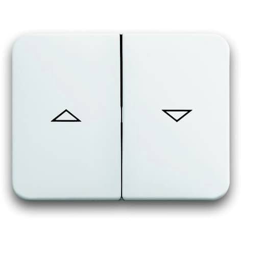 Busch-Jaeger Abdeckung Jalousie-Schalter Weiß, Verkehrsweiß 2CKA001751A2128 1St.