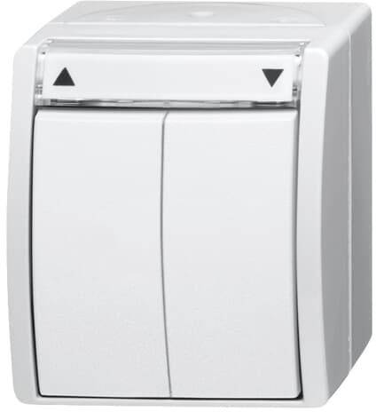 ABB 2CKA001085A1625 Schalter IP44 Reinweiß (RAL 9010), Weiß