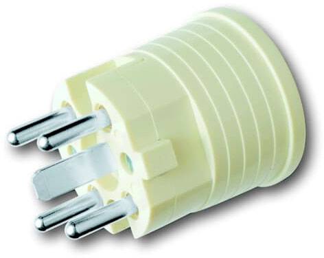 Busch-Jaeger 2CKA002590A0024 Schutzkontaktstecker Duroplast 400 V Perlweiß, Weiß IP20