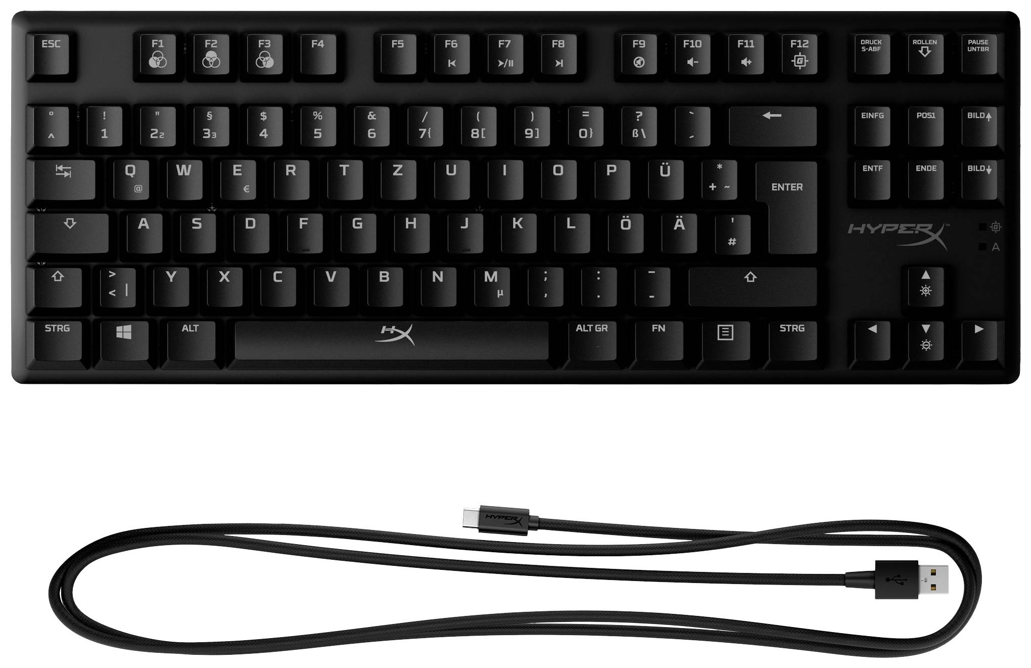 HyperX Alloy Origins Core Tenkeyless DE Kabelgebunden Gaming-Tastatur Deutsch, QWERTZ Schwarz Beleuchtet