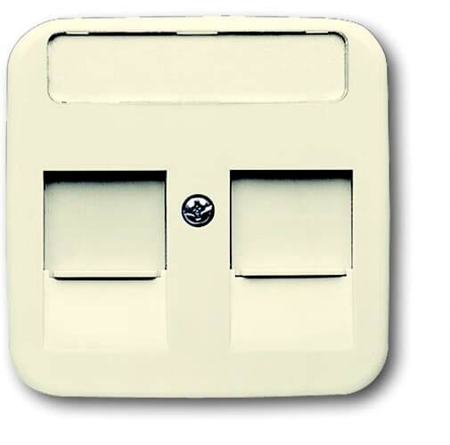Busch-Jaeger Abdeckung Modular-Jack-Einsatz Creme-Weiß, Perlweiß 2CKA001753A8022 1St.