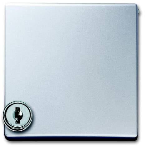 Busch-Jaeger Abdeckung Steckdose mit Klappdeckel Allwetter 44 (IP44) Aluminium, Weißaluminium (RAL 9006) 2CKA001710A3789 1St.