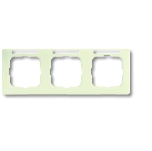 Busch-Jaeger 3fach Rahmen Duro 2000 SI Linear Perlweiß, Creme-Weiß 2CKA001754A4097 1St.