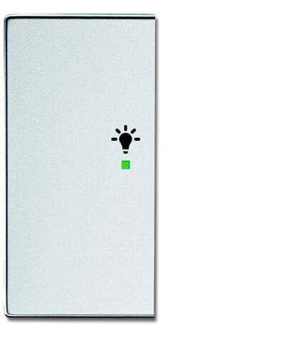 Busch-Jaeger 2fach Abdeckung Symbolwippe "Licht" free@home Aluminium, Weißaluminium (RAL 9006) 2CKA006220A0051 1St.